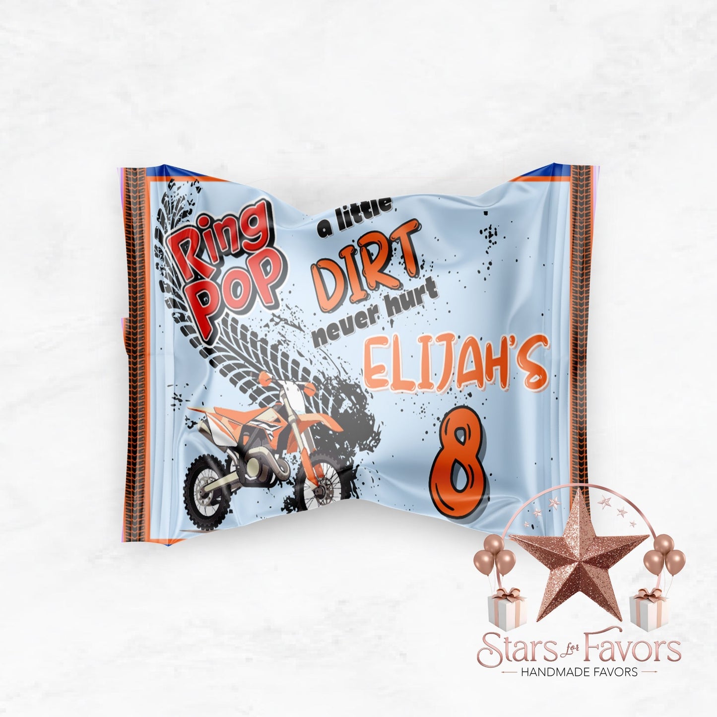 A Little Dirt Never Hurt Dirt Bike Ring Pop
