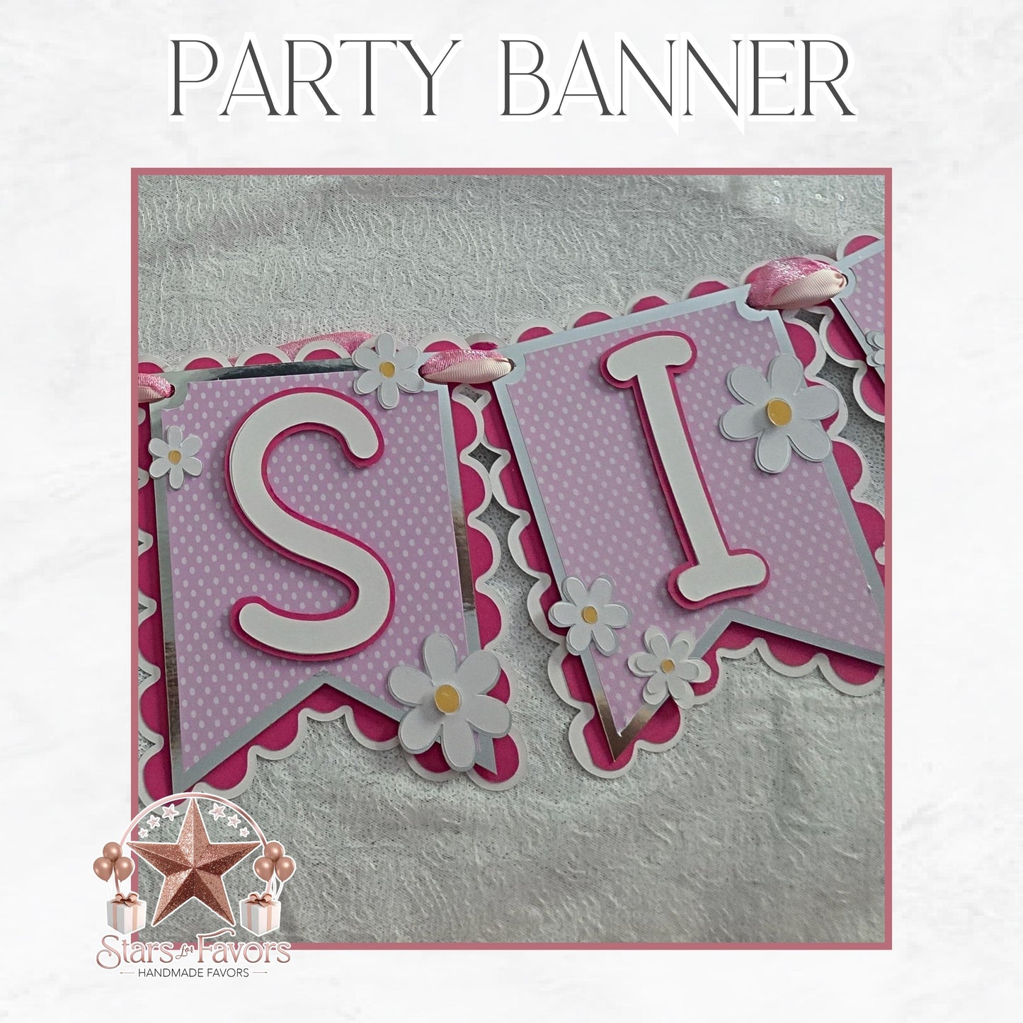 Custom Hello Kitty Birthday Banner with Shaker Ends