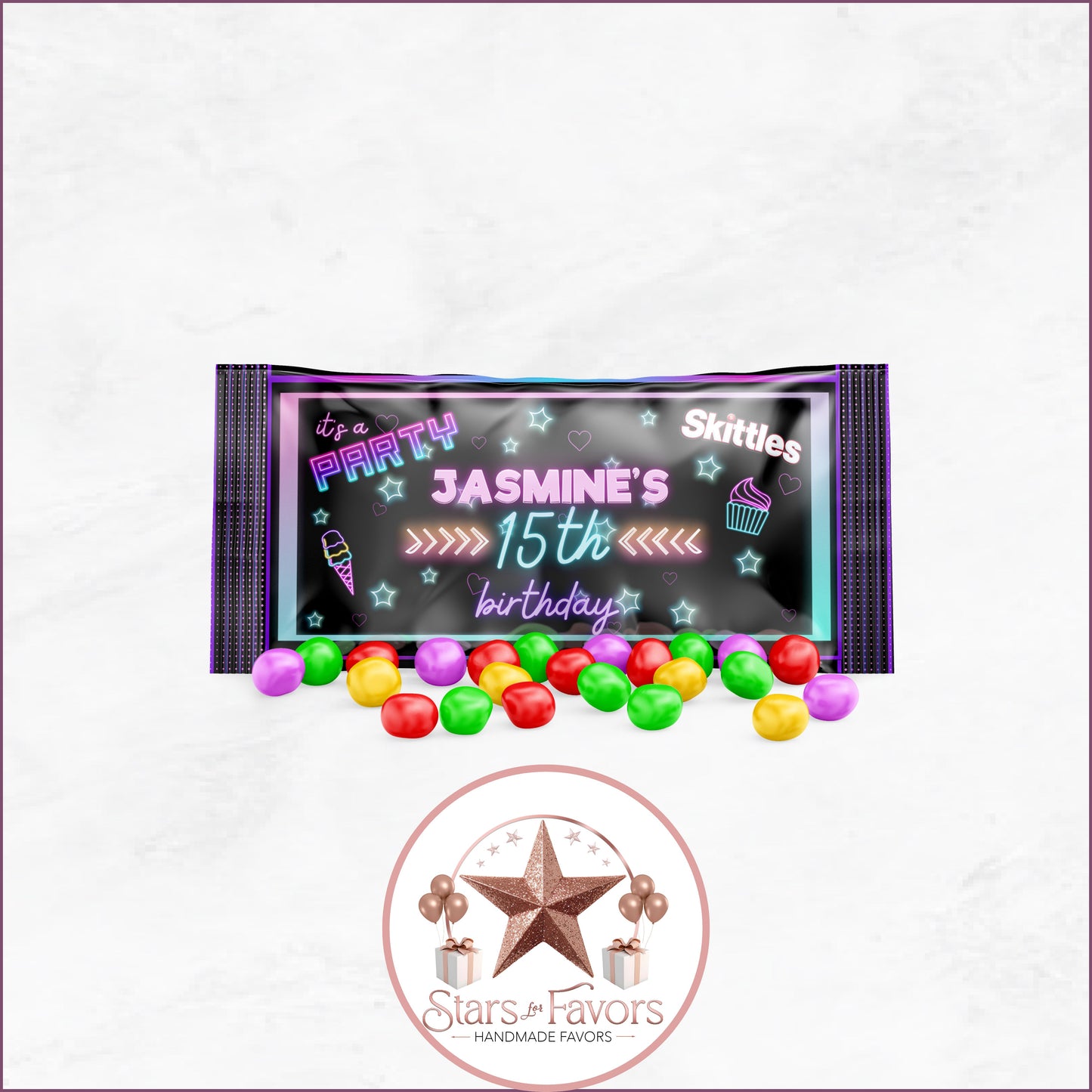 Itโs a Party โ Neon Birthday Party Favor Collection