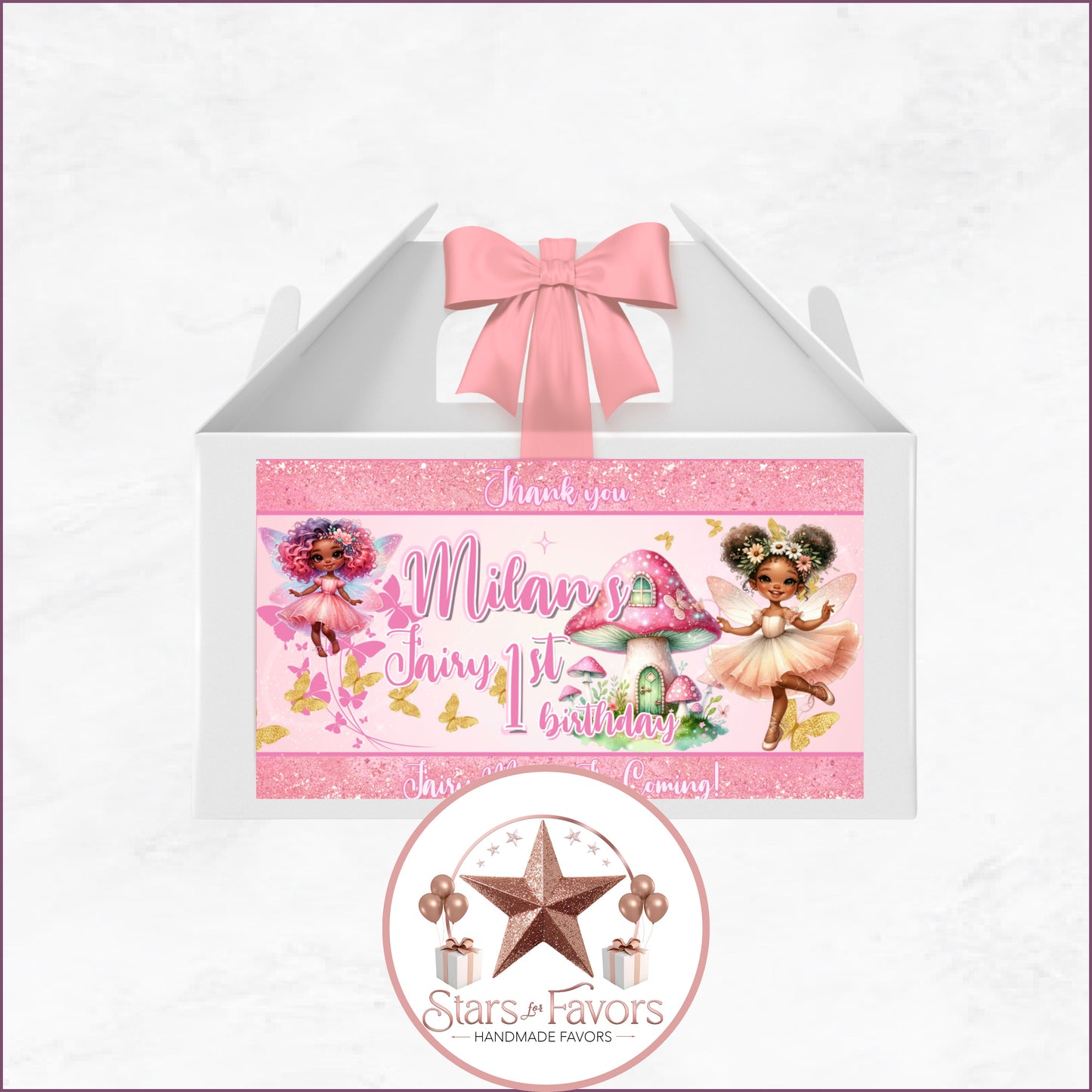 Pink Fairy Garden Party Favor Collection