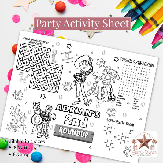 Toy Cowboy Roundup Activity Sheet