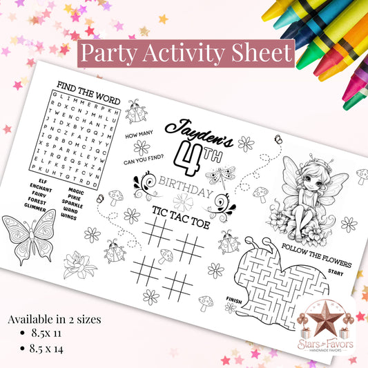 Fairy Activity Sheet