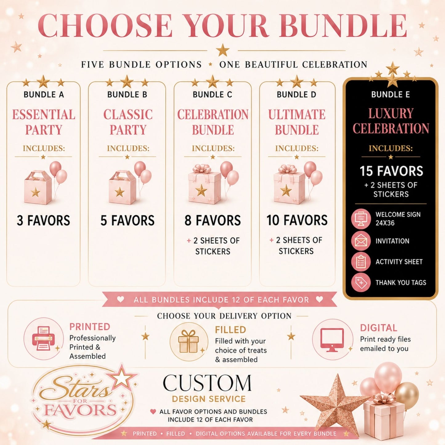 Custom Party Favor Design Service