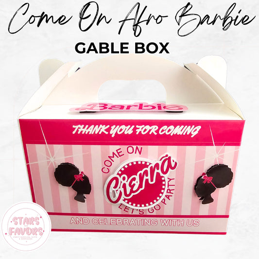 Come On Afro Barbie Gable Boxes