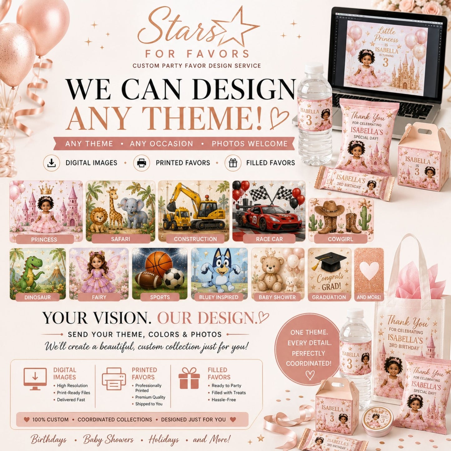 Custom Party Favor Design Service