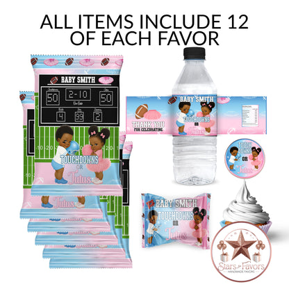 Touchdowns Or Tutu's Gender Reveal Party Favors
