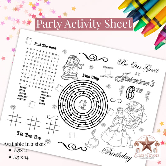 Be Our Guest Activity Sheet