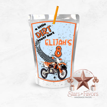 A Little Dirt Never Hurt Custom Juice Pouch Labels