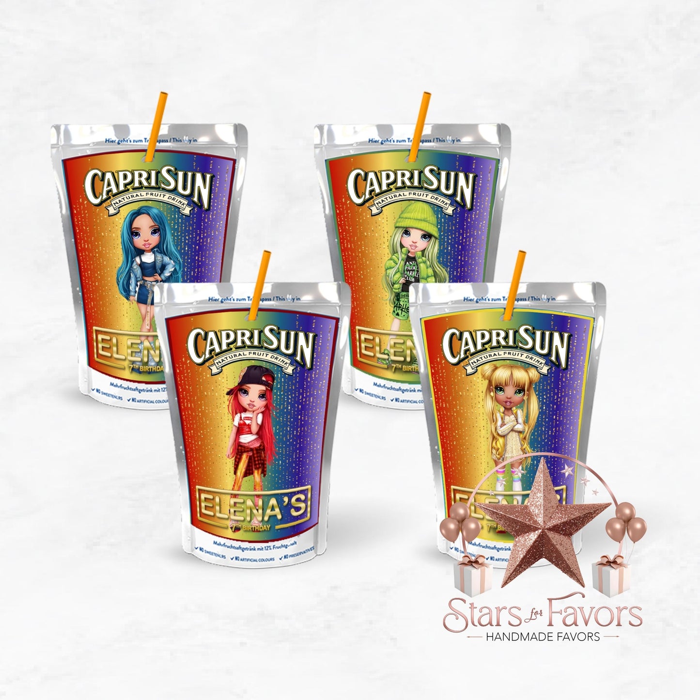 Rainbow High Dolls Juice Pouches