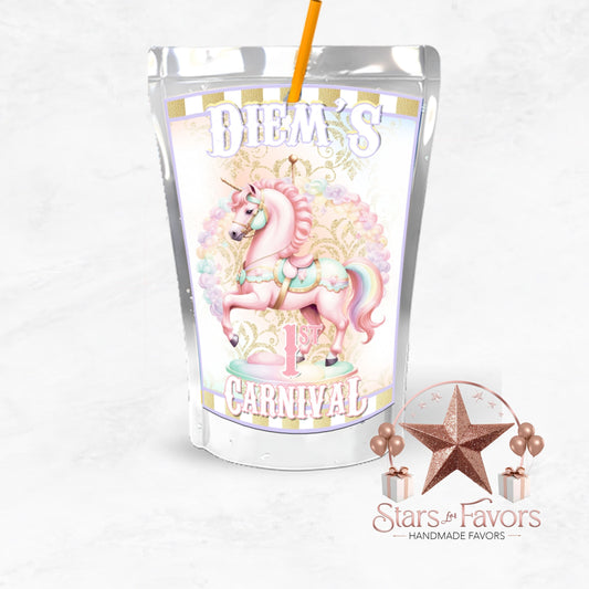 Pastel Carnival Juice Pouch Labels