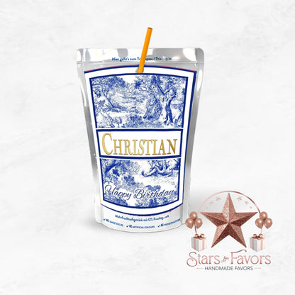 Toile Du Juoy Classic Blue Custom Juice Pouch
