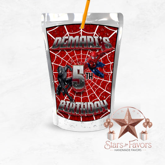Spiderman Vs Venom Juice Pouch Label