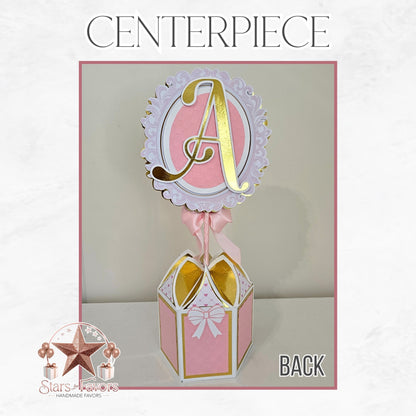 Pink Bows Theme Centerpiece