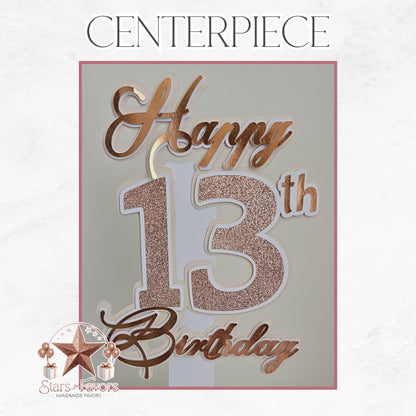 Rose Gold Age Centerpiece