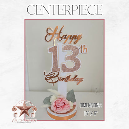 Rose Gold Age Centerpiece