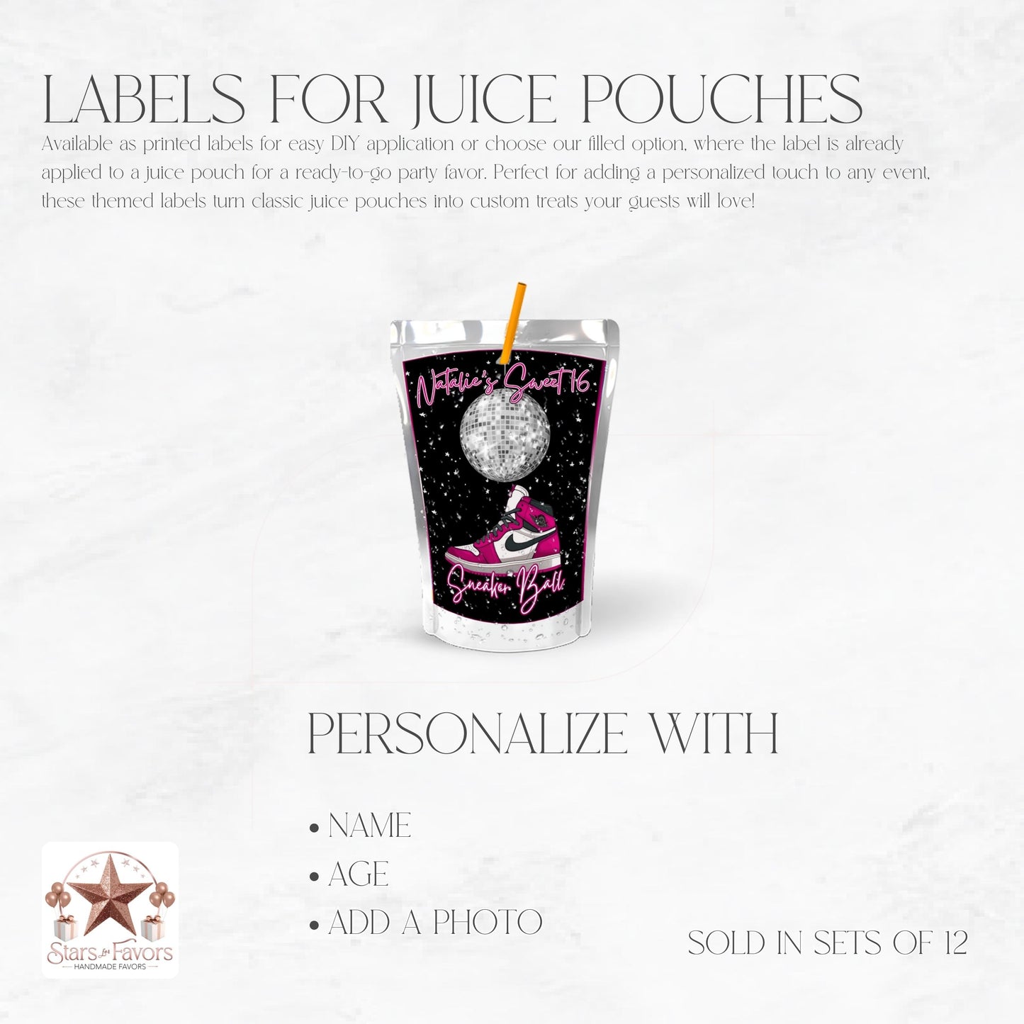 Sneaker Ball Custom Juice Pouch