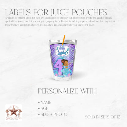 Our Little Mermaid Custom Juice Pouch