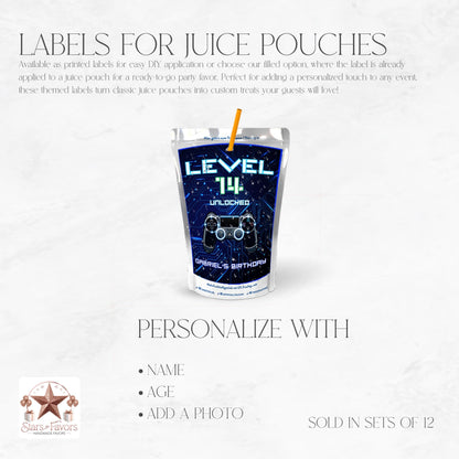 Level Unlocked Gamer Blue Juice Pouch