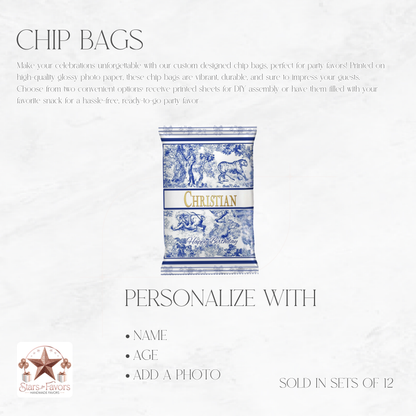 Toile Du Juoy Classic Blue Chip Bags