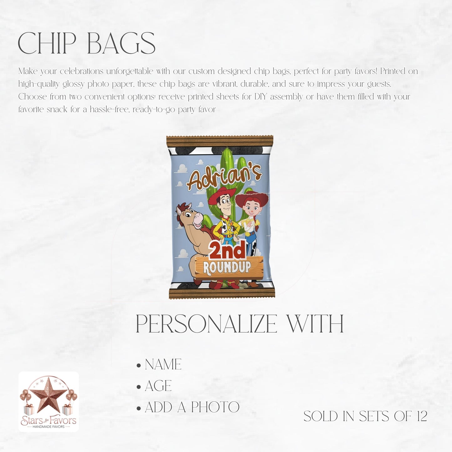 Toy Cowboy Roundup Chip Bags