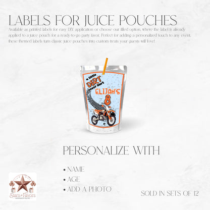 A Little Dirt Never Hurt Custom Juice Pouch Labels