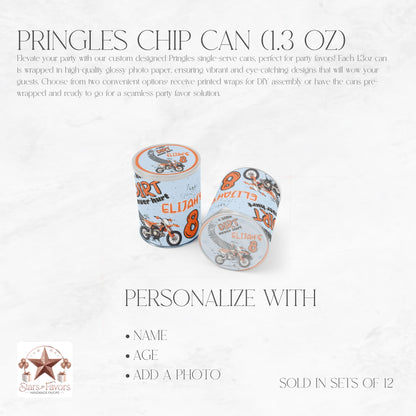 A Little Dirt Never Hurt Dirt Bike Pringles Can Party Favors