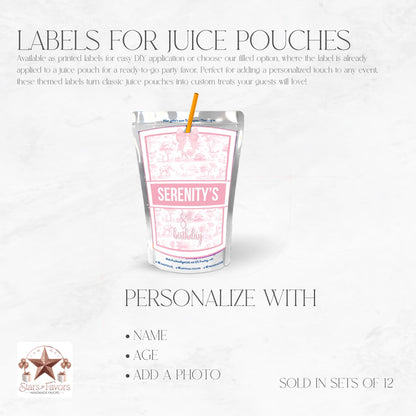 Toile Du Juoy Safari Pink Custom Juice Pouch