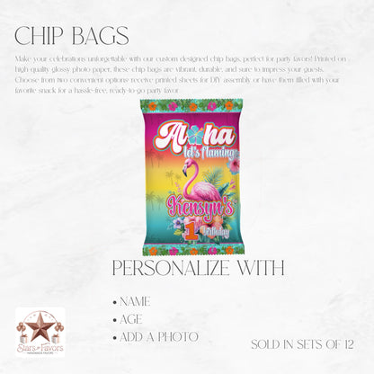 Aloha Let's Flamingo Custom Chip Bag