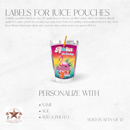 Aloha Let's Flamingo Custom Juice Pouch