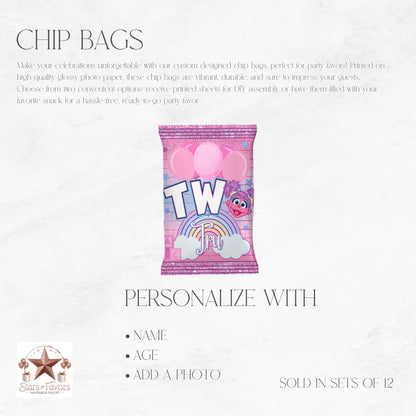 Abby Rainbow Sparkle Chip Bags