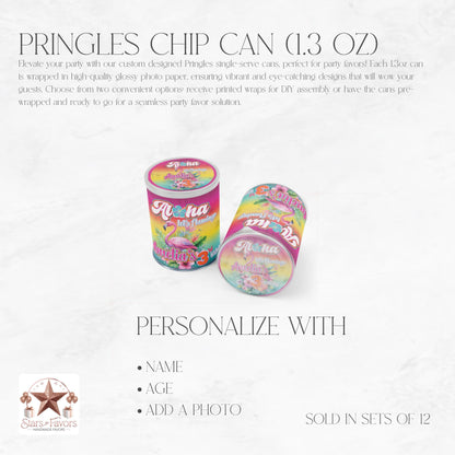 Aloha Let's Flamingo Custom Pringles Chip Can