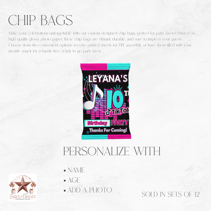 Tik Tok Party Chip Bags