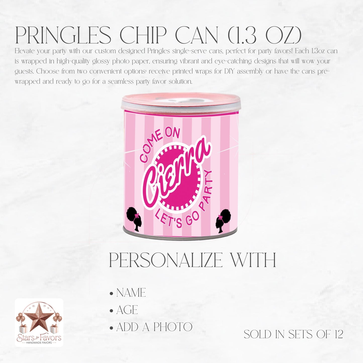 Come On Afro Barbie Pringles Chip Can