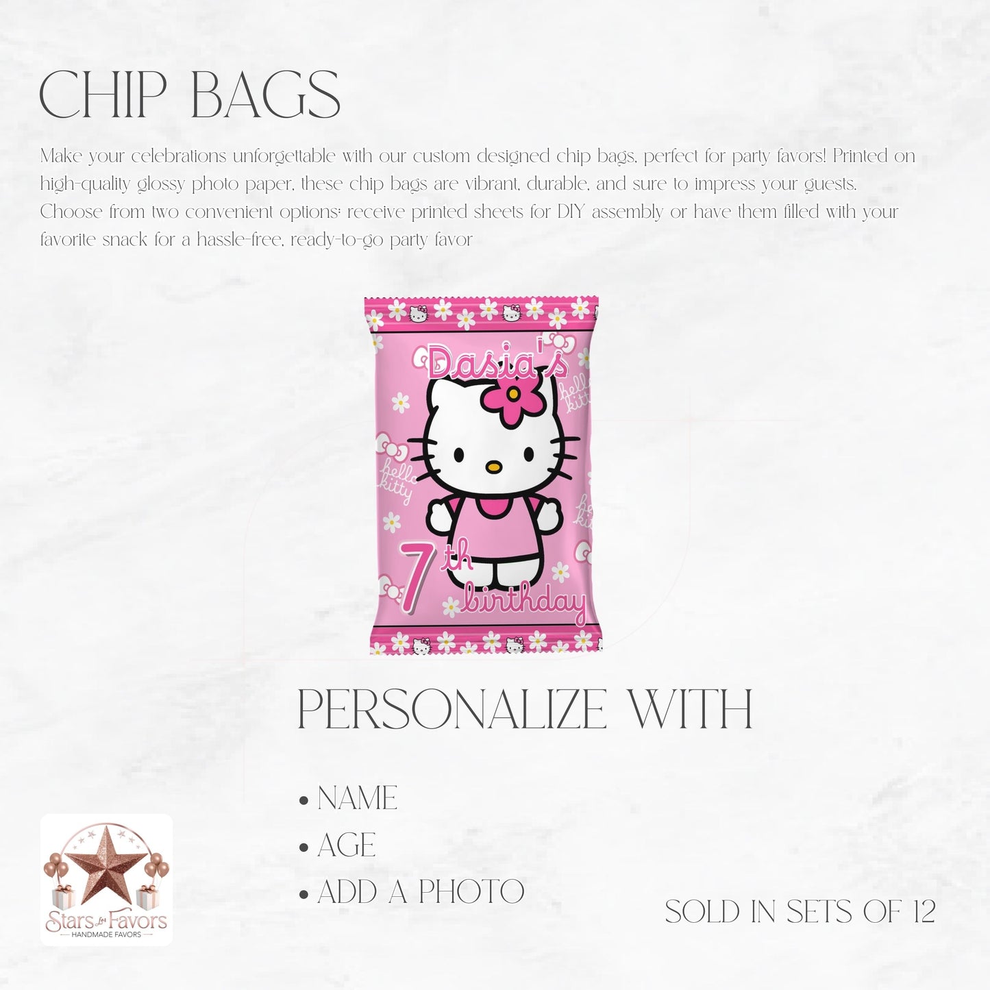 Kitty Personalized Chip Bag