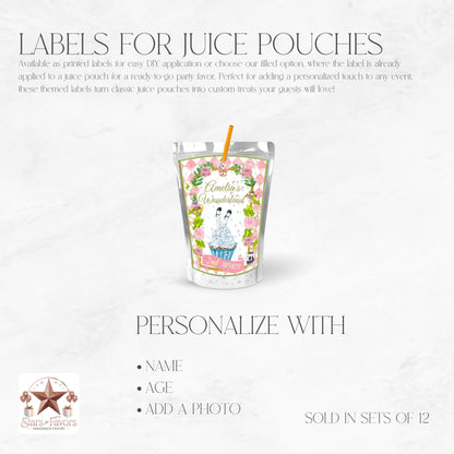 Alice in Wonderland Custom Juice Pouch