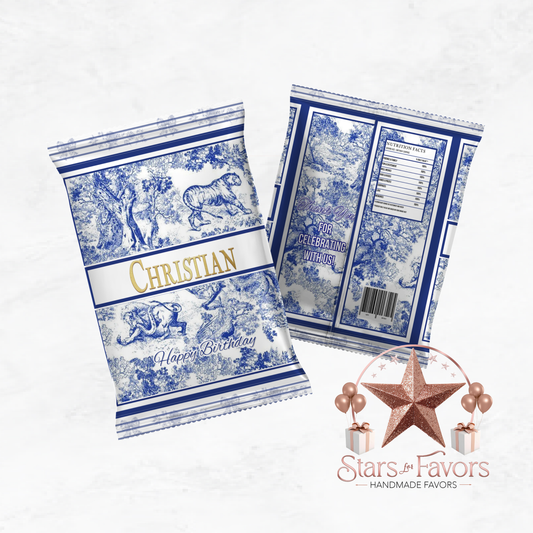 Toile Du Juoy Classic Blue Chip Bags