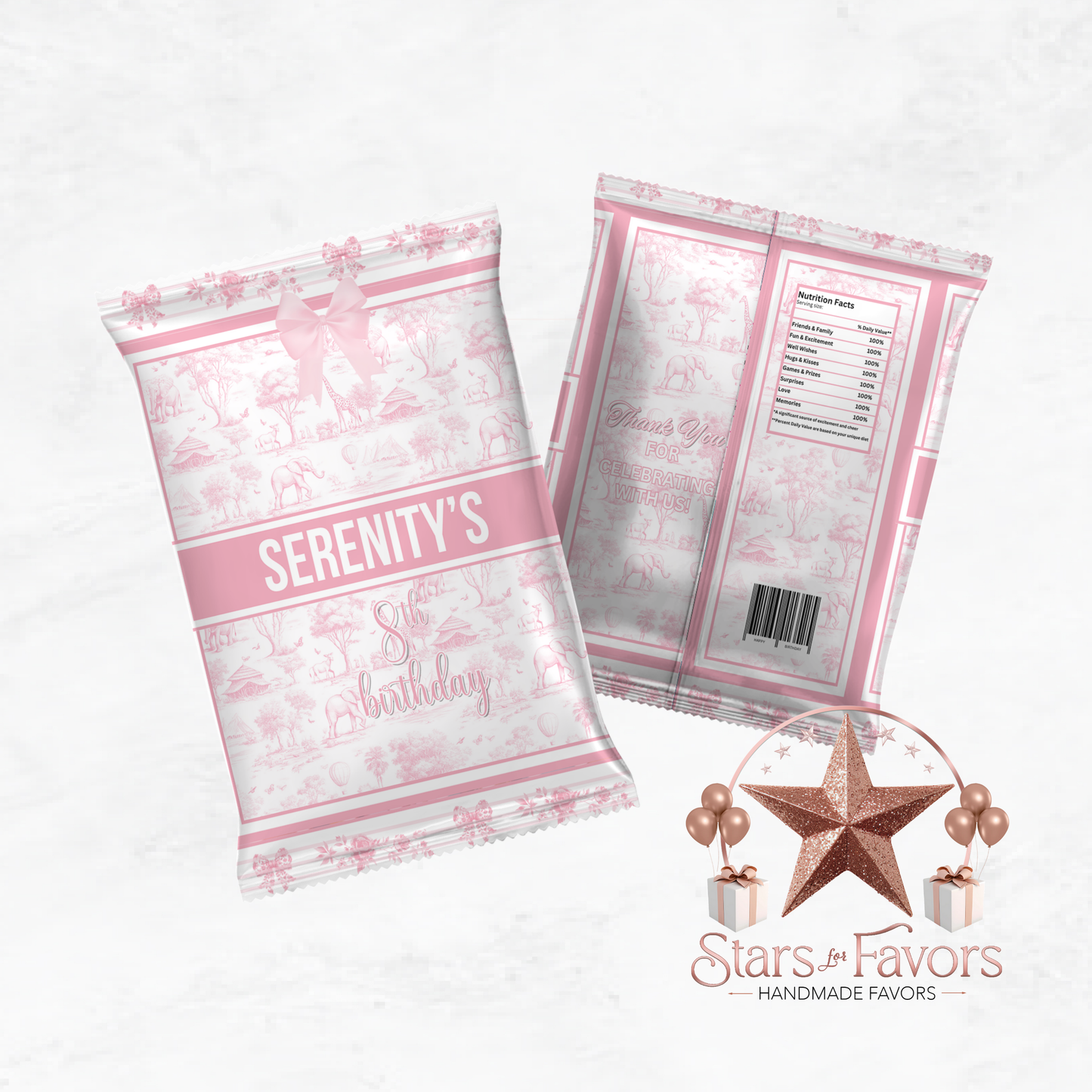 Toile Du Juoy Safari Pink Chip Bags