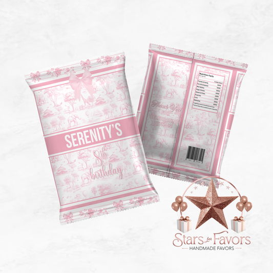 Toile Du Juoy Safari Pink Chip Bags
