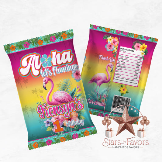 Aloha Let's Flamingo Custom Chip Bag