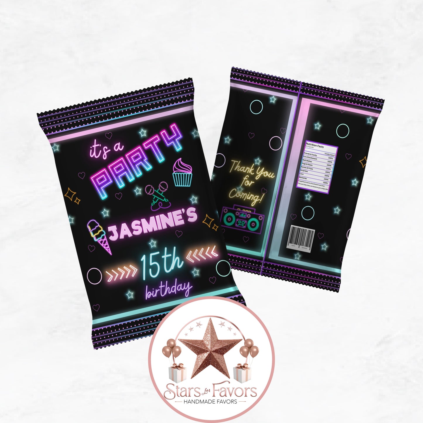 It’s a Party – Neon Birthday Party Favor Collection