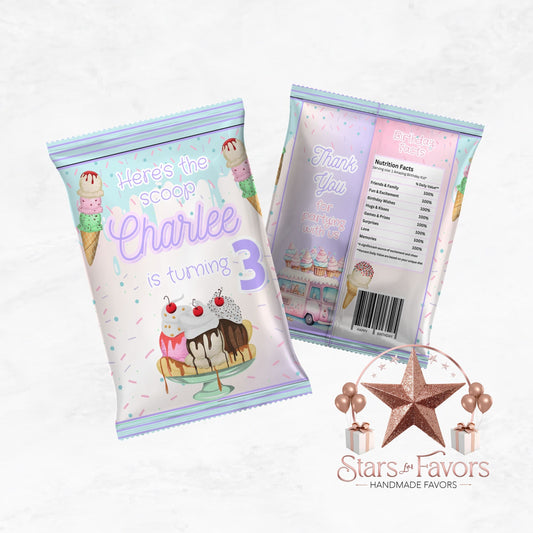 Here's The Scoop Ice Cream Custom Chip Bags