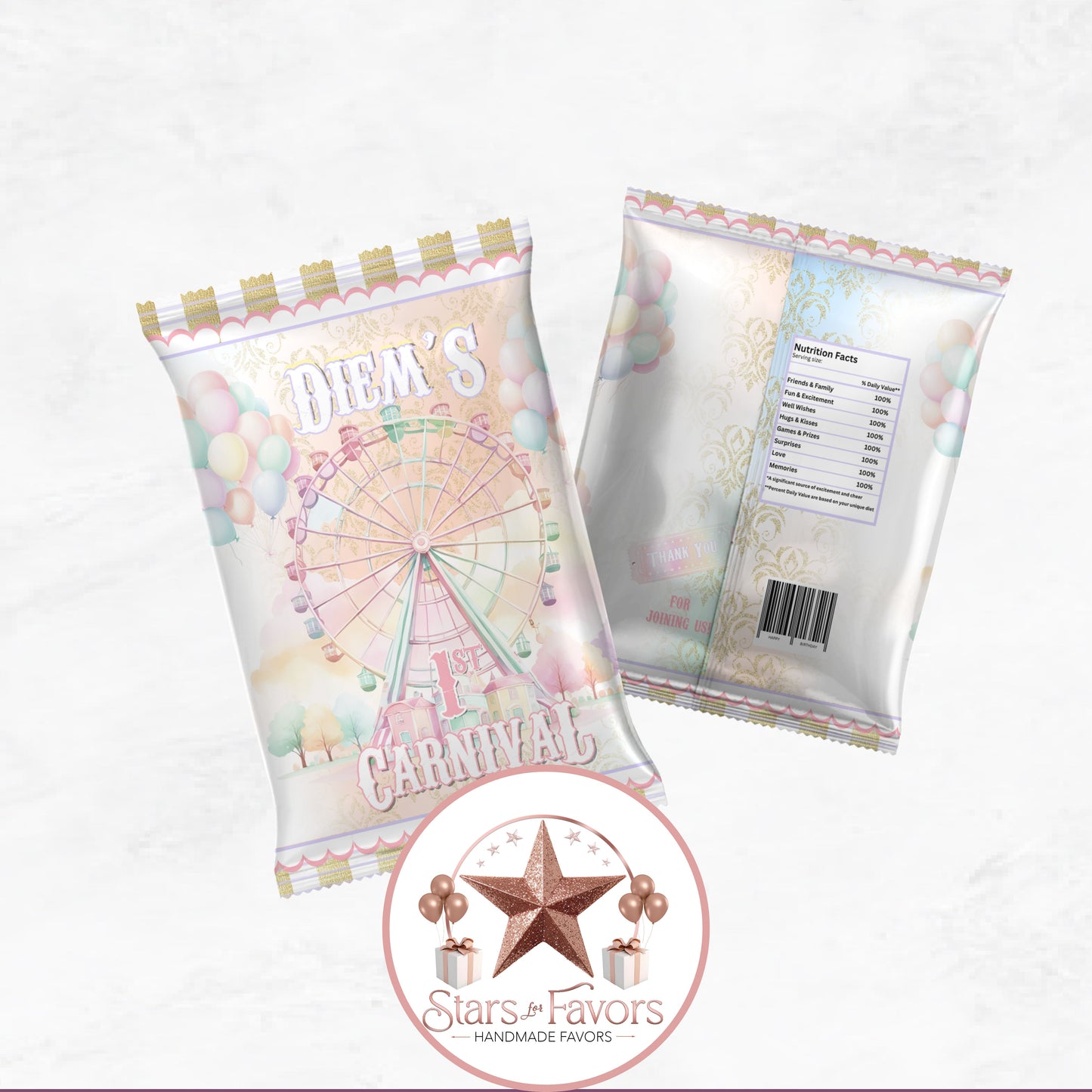 Pastel Carnival Party Favor Collection