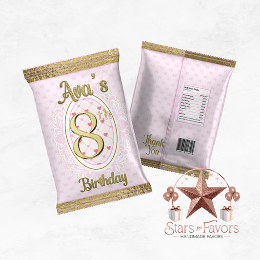 Pink Bows Chip Bags