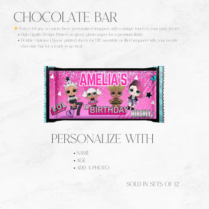 LOL Dolls Chocolate Bar Wrappers