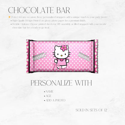 Kitty Custom Chocolate Bar Wrapper