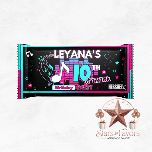TikTok Party Hershey Chocolate Bar Favors