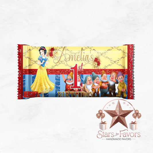 Snow White Custom Chocolate Bar Wrapper