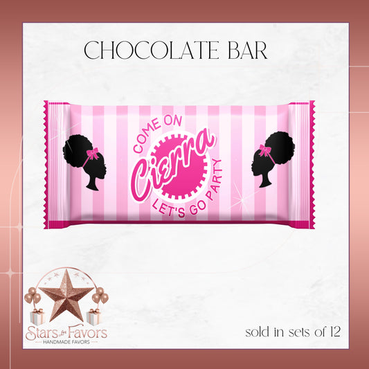 Afro Barbie Doll Chocolate Bar Wrappers