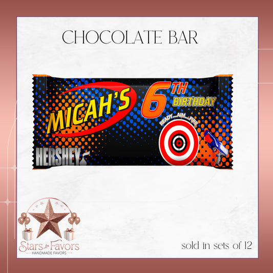 Nerf Ready Aim Fire Custom Chocolate Bar