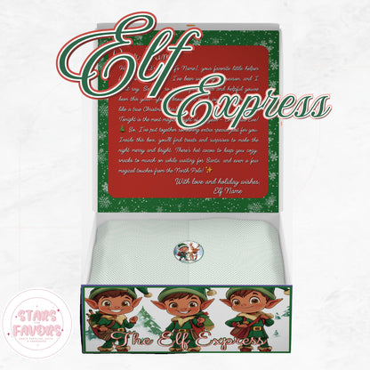 Elf Express Christmas Eve Gift Box African American Boy